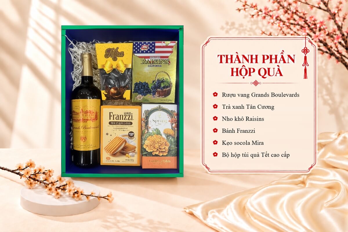 Hộp Quà Tết Lộc Biếc Nghinh Xuân HQT2716