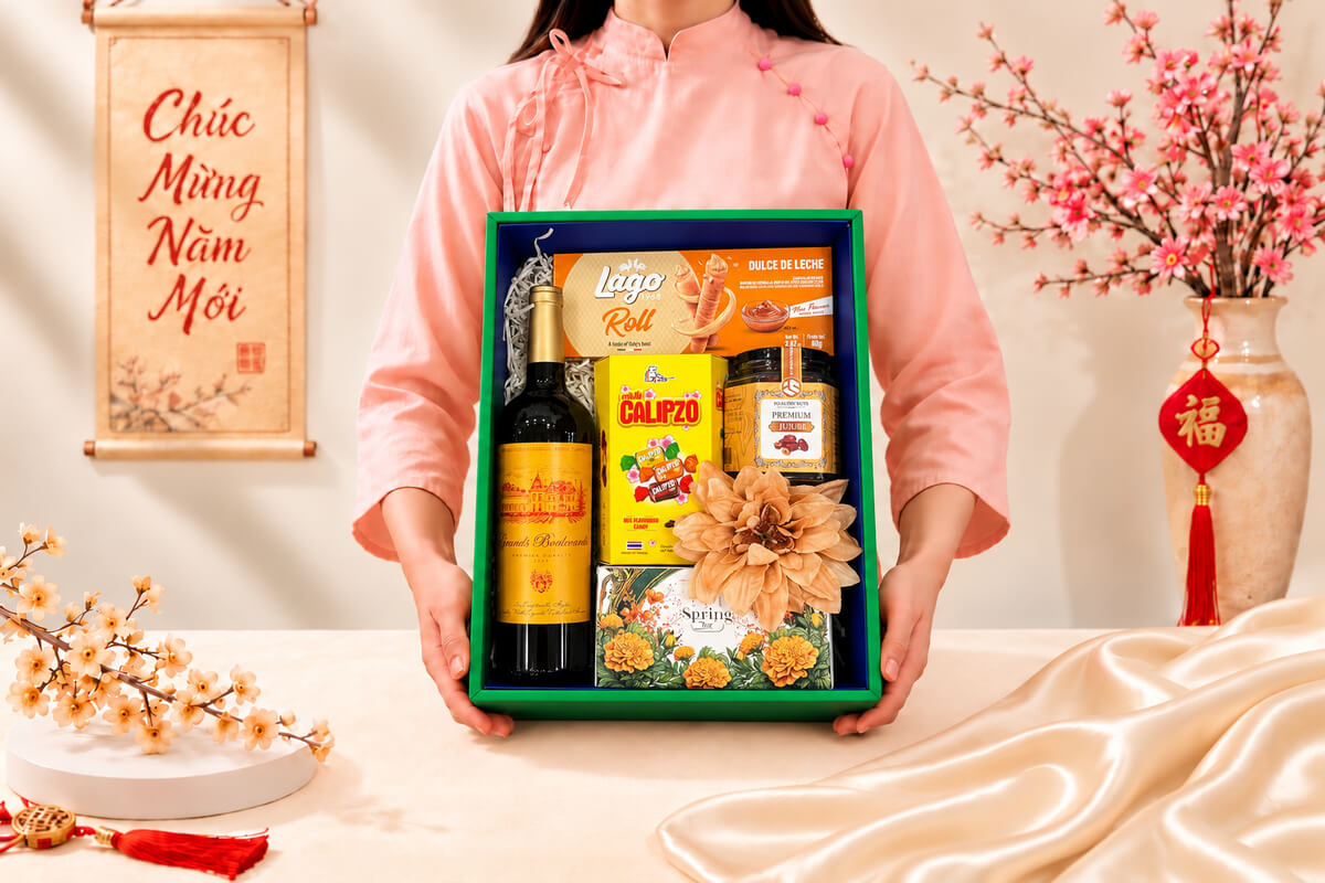 Hộp Quà Tết Lộc Biếc Nghinh Xuân HQT2718