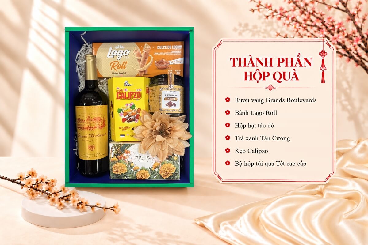 Hộp Quà Tết Lộc Biếc Nghinh Xuân HQT2718