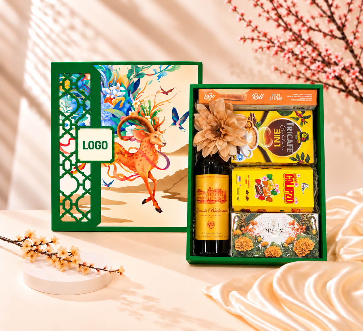Hộp Quà Tết Lộc Biếc Nghinh Xuân HQT2719