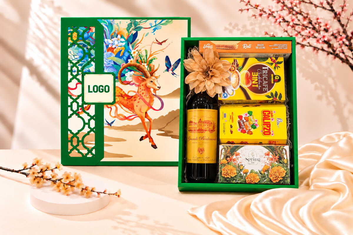 Hộp Quà Tết Lộc Biếc Nghinh Xuân HQT2719