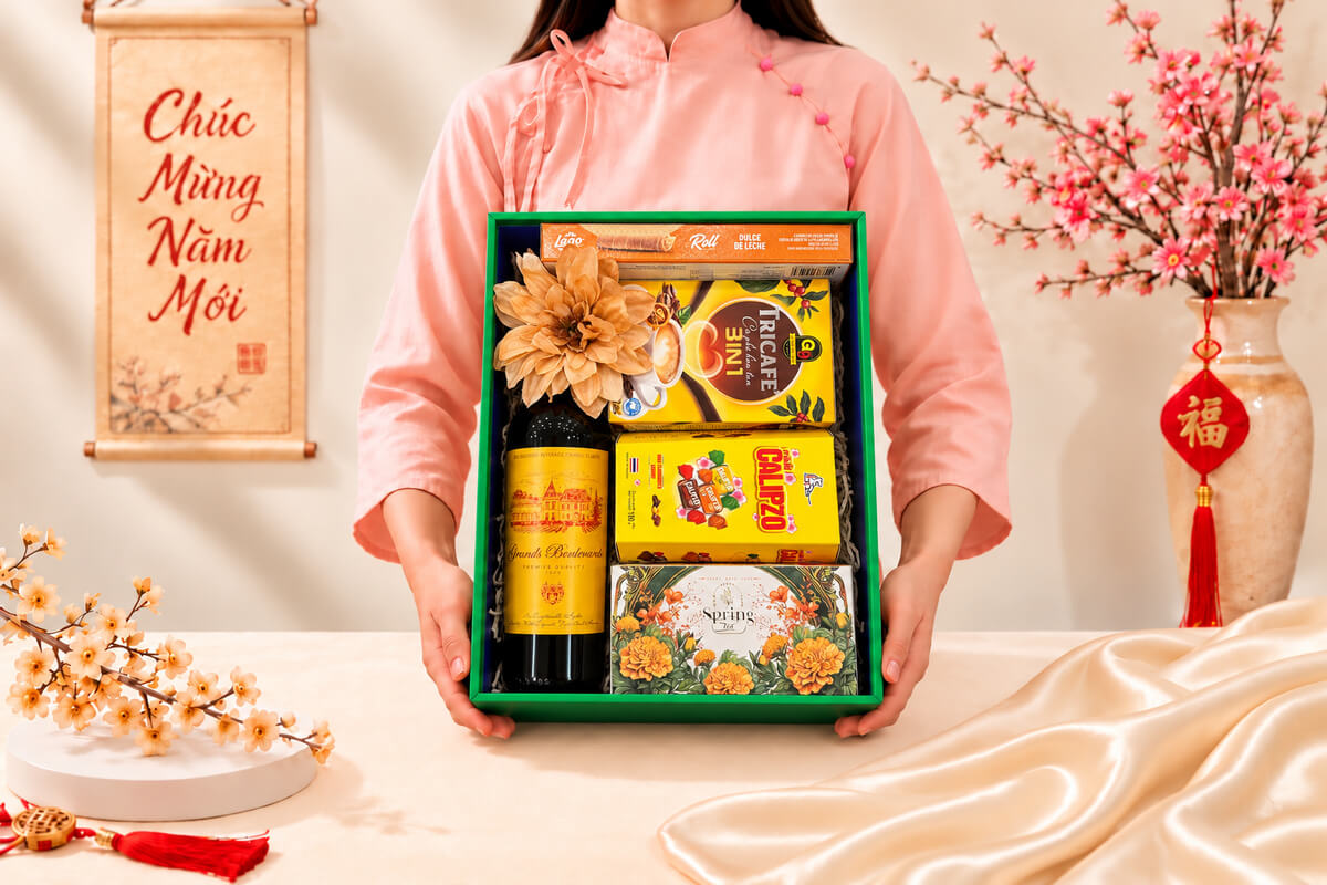Hộp Quà Tết Lộc Biếc Nghinh Xuân HQT2719