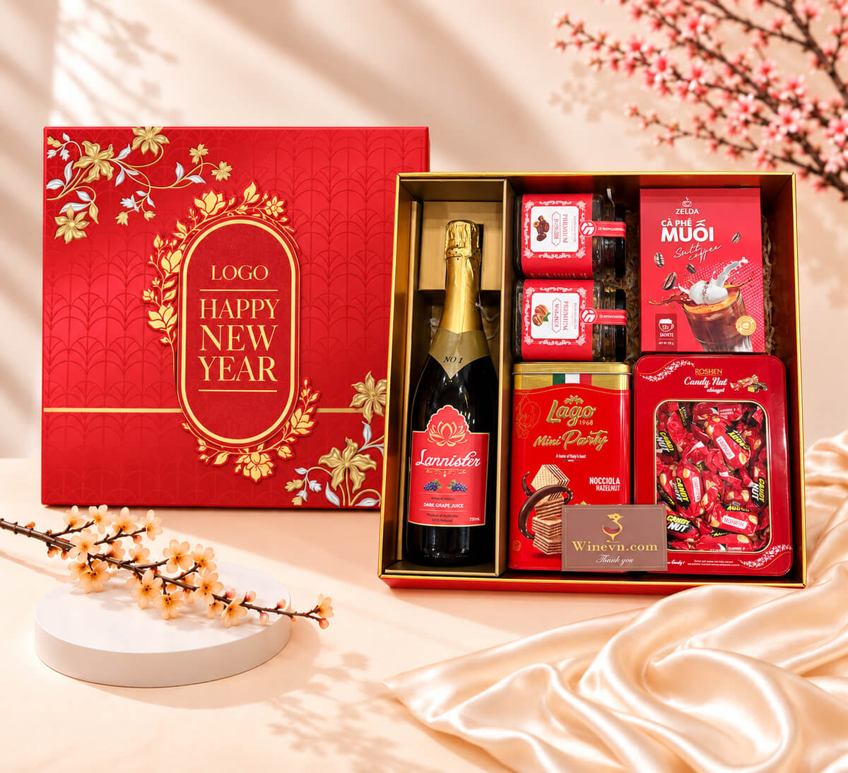 Hộp Quà Tết Happy New Year HQT2720