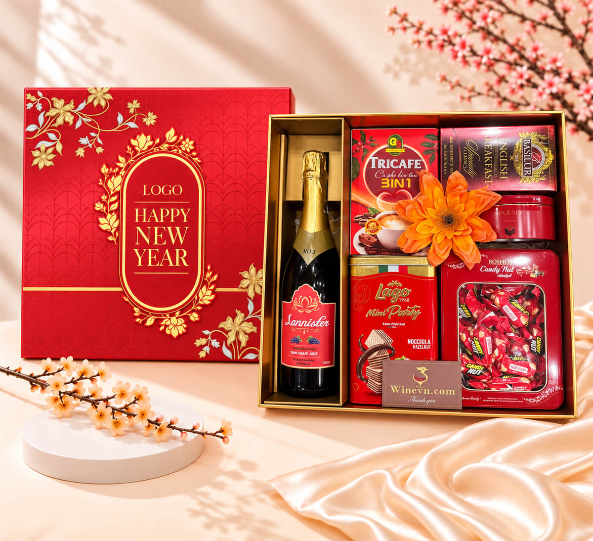 Hộp Quà Tết Happy New Year HQT2721
