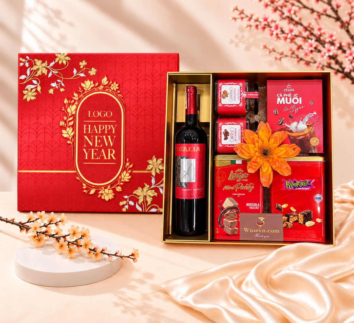 Hộp Quà Tết Happy New Year HQT2724