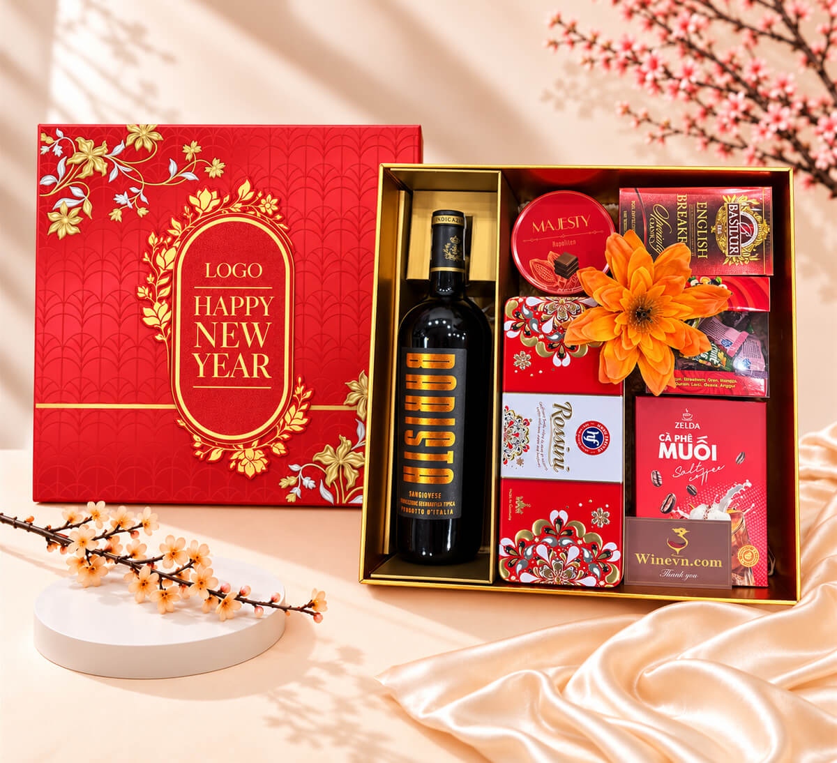 Hộp Quà Tết Happy New Year HQT2728