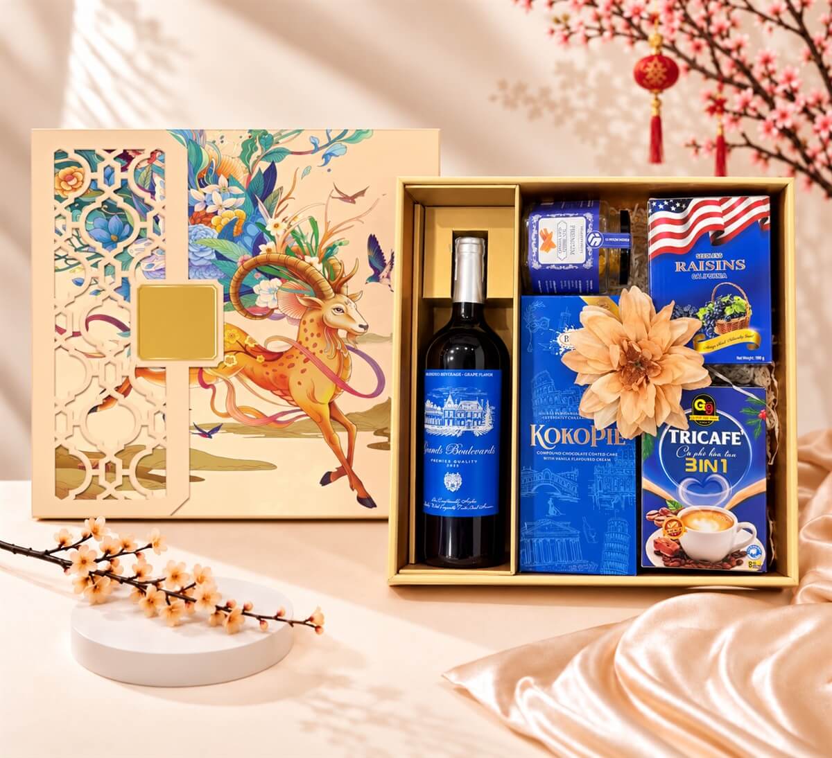 Hộp Quà Tết Lộc Biếc Nghinh Xuân HQT2742