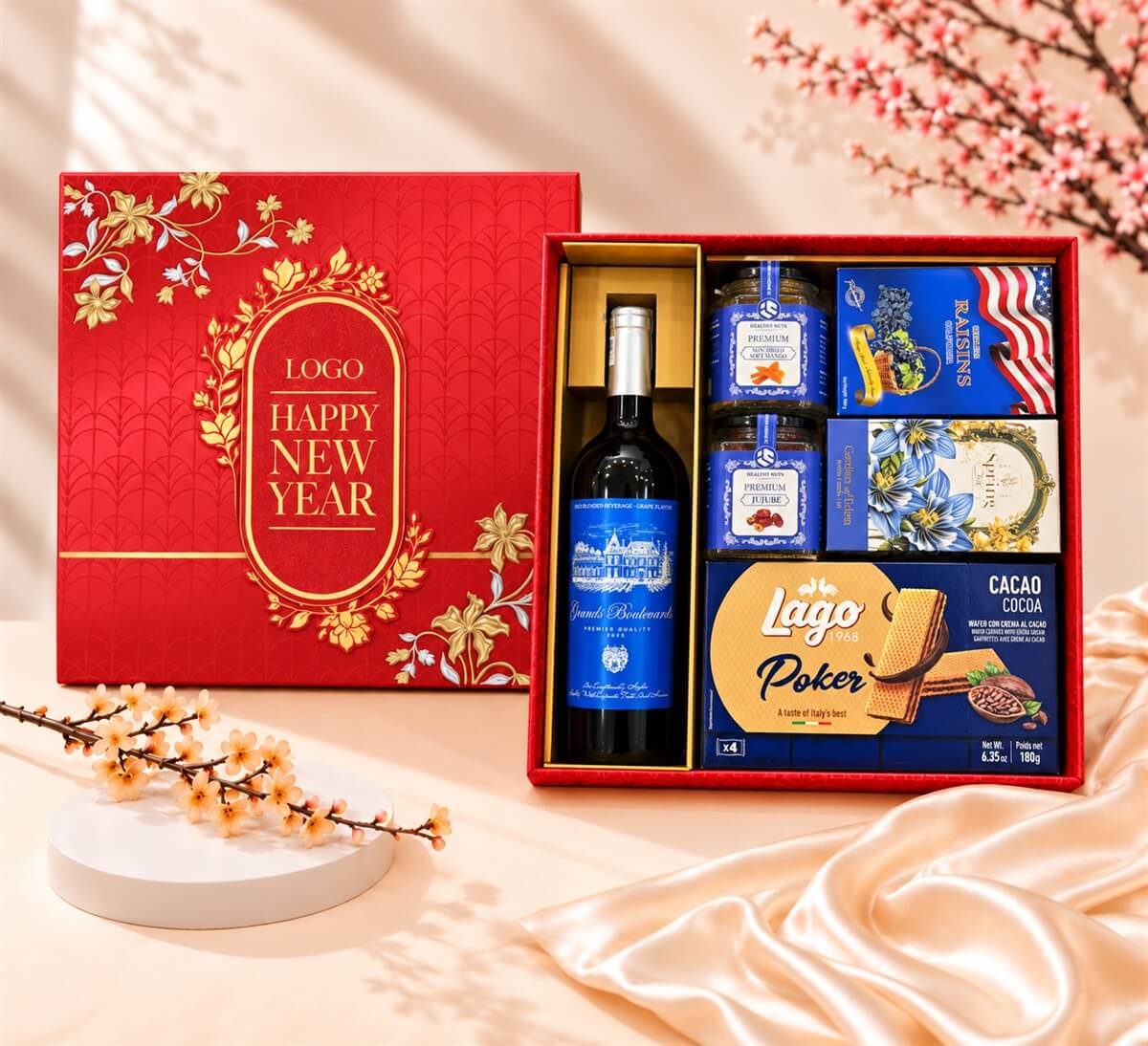 Hộp Quà Tết Happy New Year HQT2746