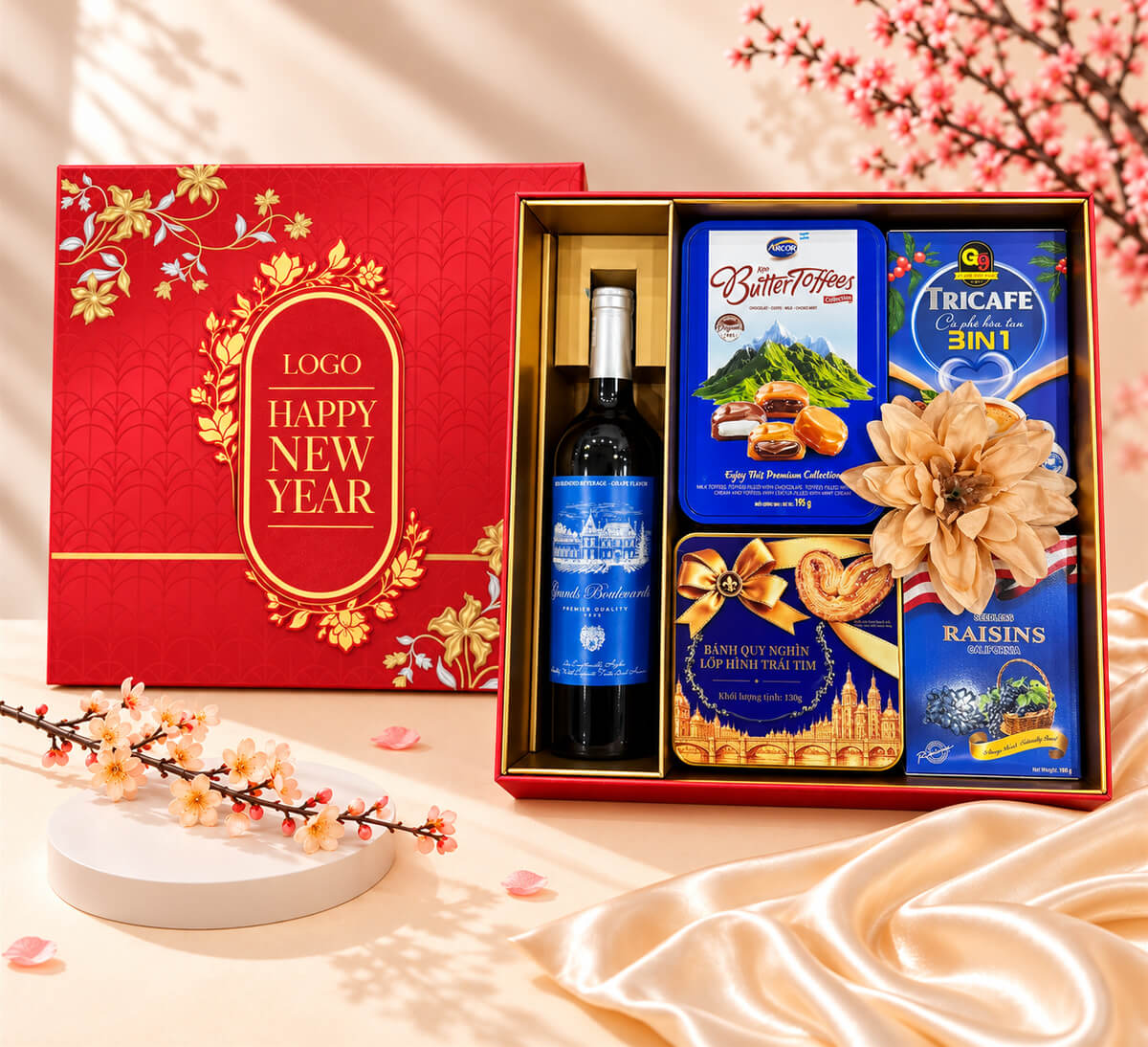 Hộp Quà Tết Happy New Year HQT2747