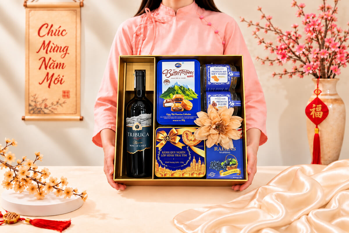 Hộp Quà Tết Happy New Year HQT2748