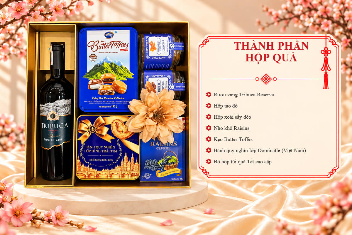 Hộp Quà Tết Happy New Year HQT2748
