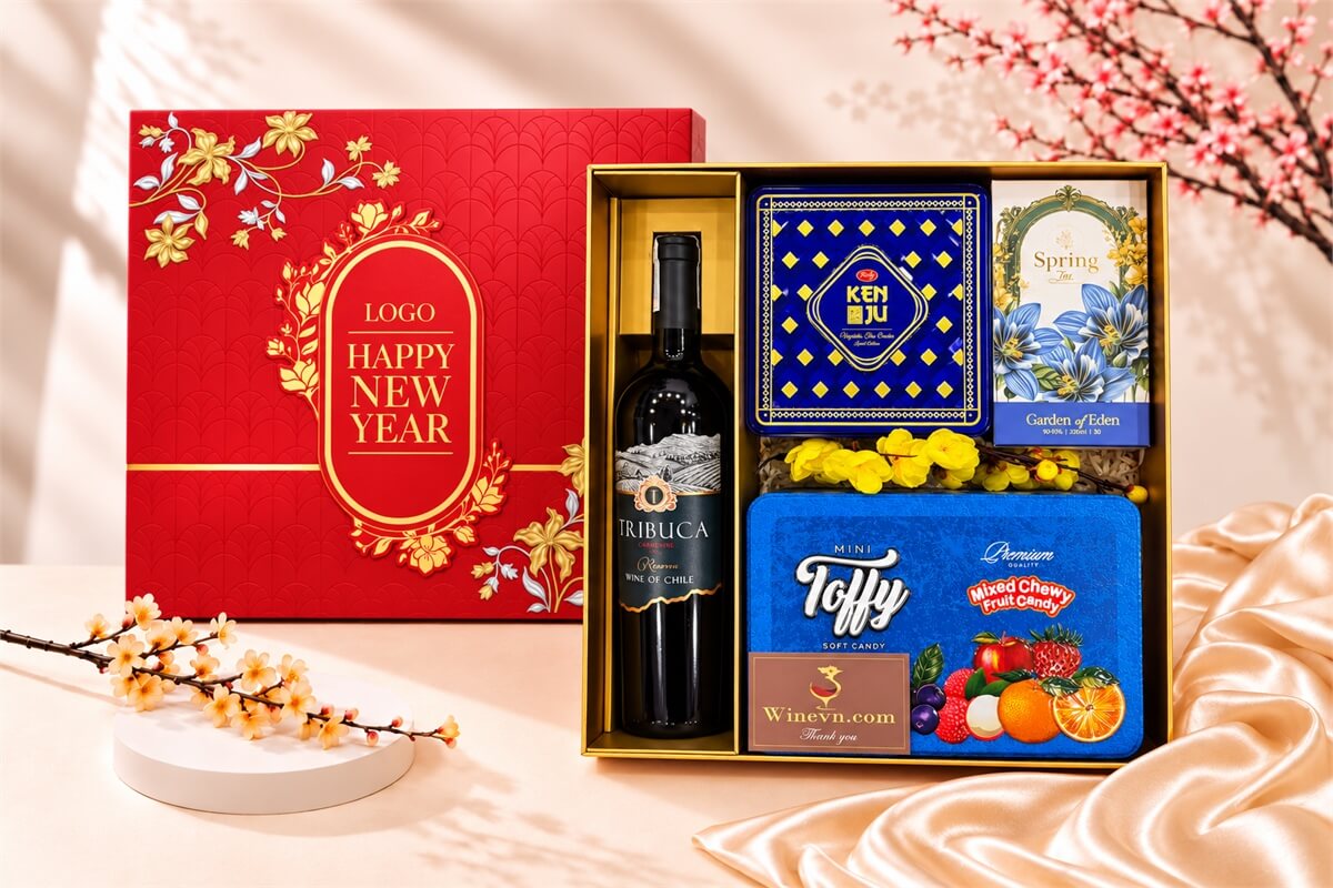 Hộp Quà Tết Happy New Year HQT2749