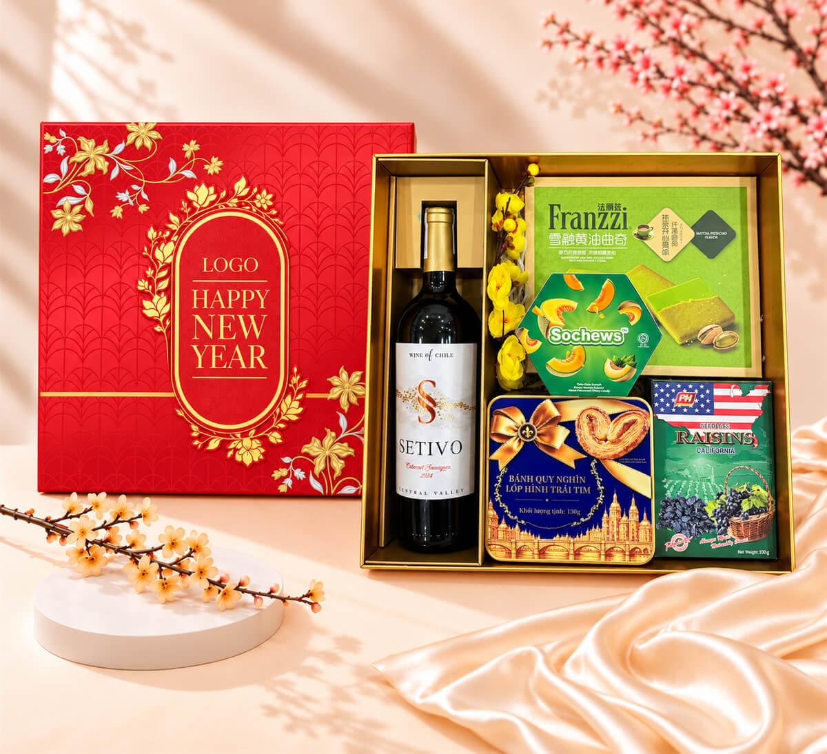 Hộp Quà Tết Happy New Year HQT2751