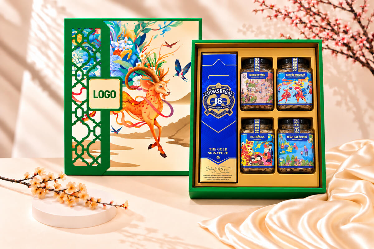 Hộp Quà Tết Lộc Biếc Nghinh Xuân HQT2756
