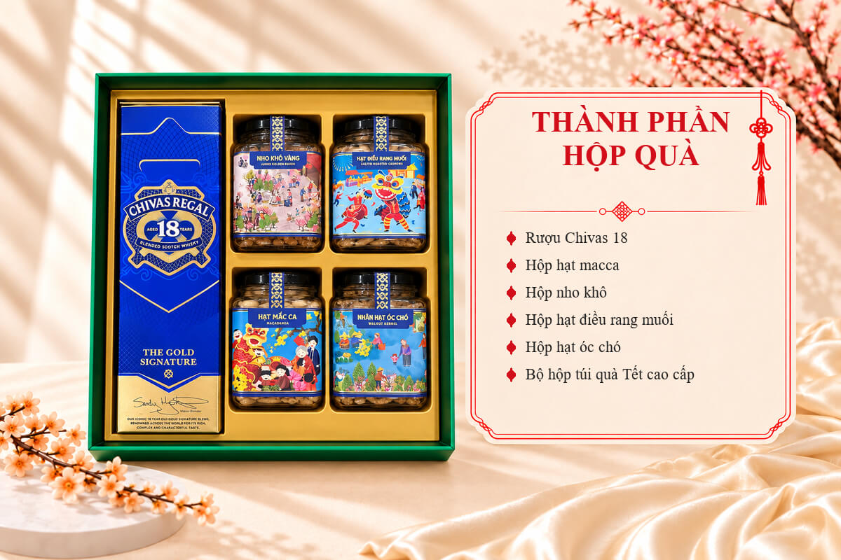 Hộp Quà Tết Lộc Biếc Nghinh Xuân HQT2756