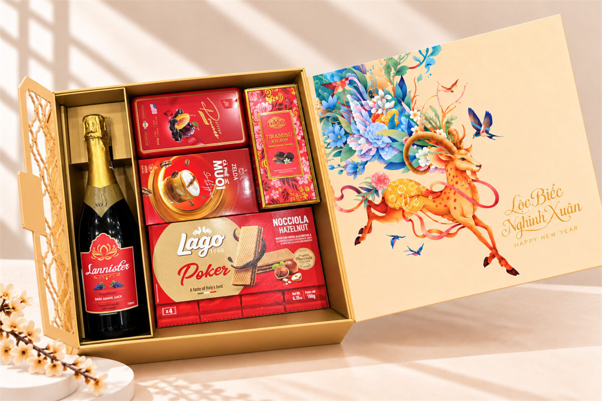 Hộp Quà Tết Lộc Biếc Nghinh Xuân HQT2764