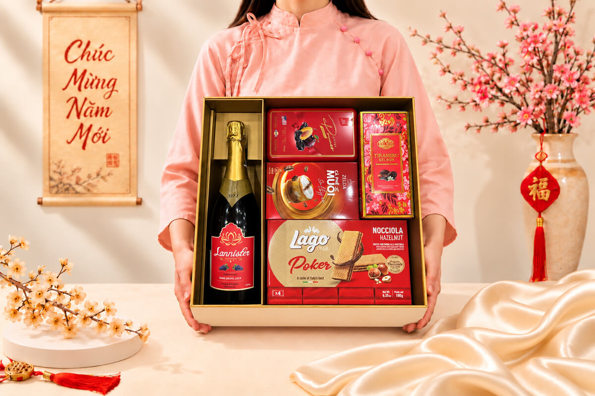 Hộp Quà Tết Lộc Biếc Nghinh Xuân HQT2764