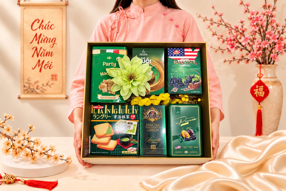 Hộp Quà Tết Lộc Biếc Nghinh Xuân HQT2768
