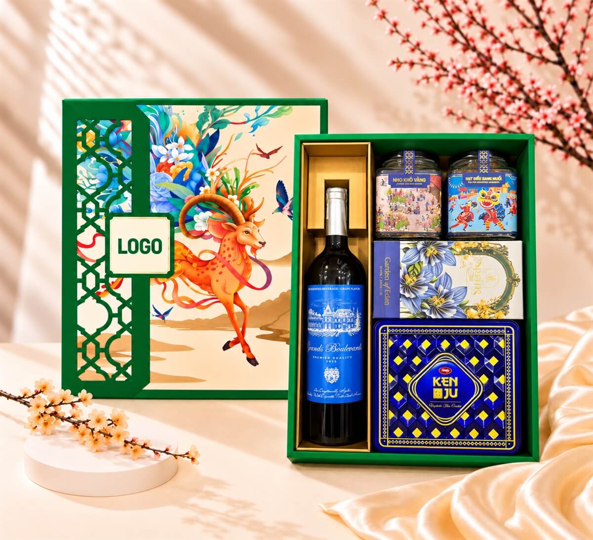 Hộp Quà Tết Lộc Biếc Nghinh Xuân HQT2773
