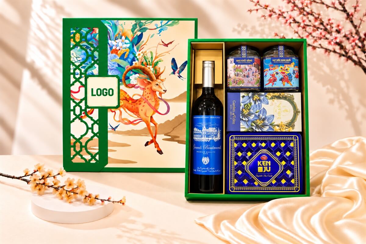 Hộp Quà Tết Lộc Biếc Nghinh Xuân HQT2773