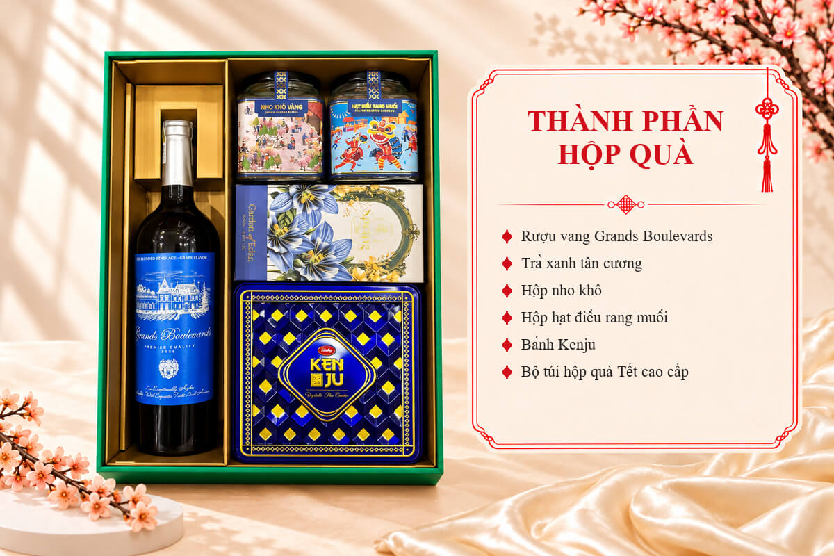 Hộp Quà Tết Lộc Biếc Nghinh Xuân HQT2773