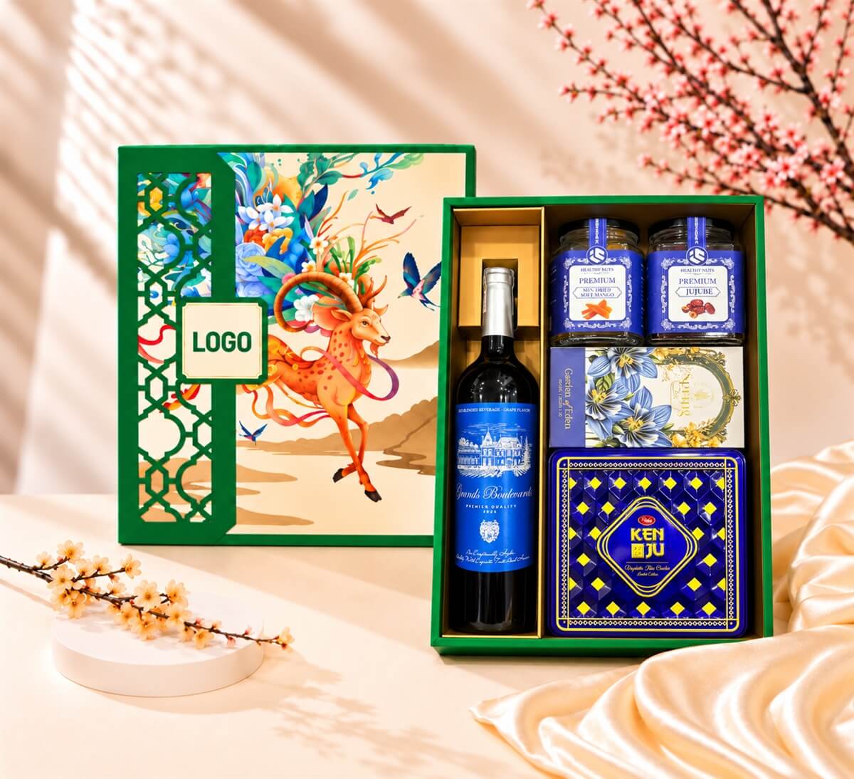 Hộp Quà Tết Lộc Biếc Nghinh Xuân HQT2774