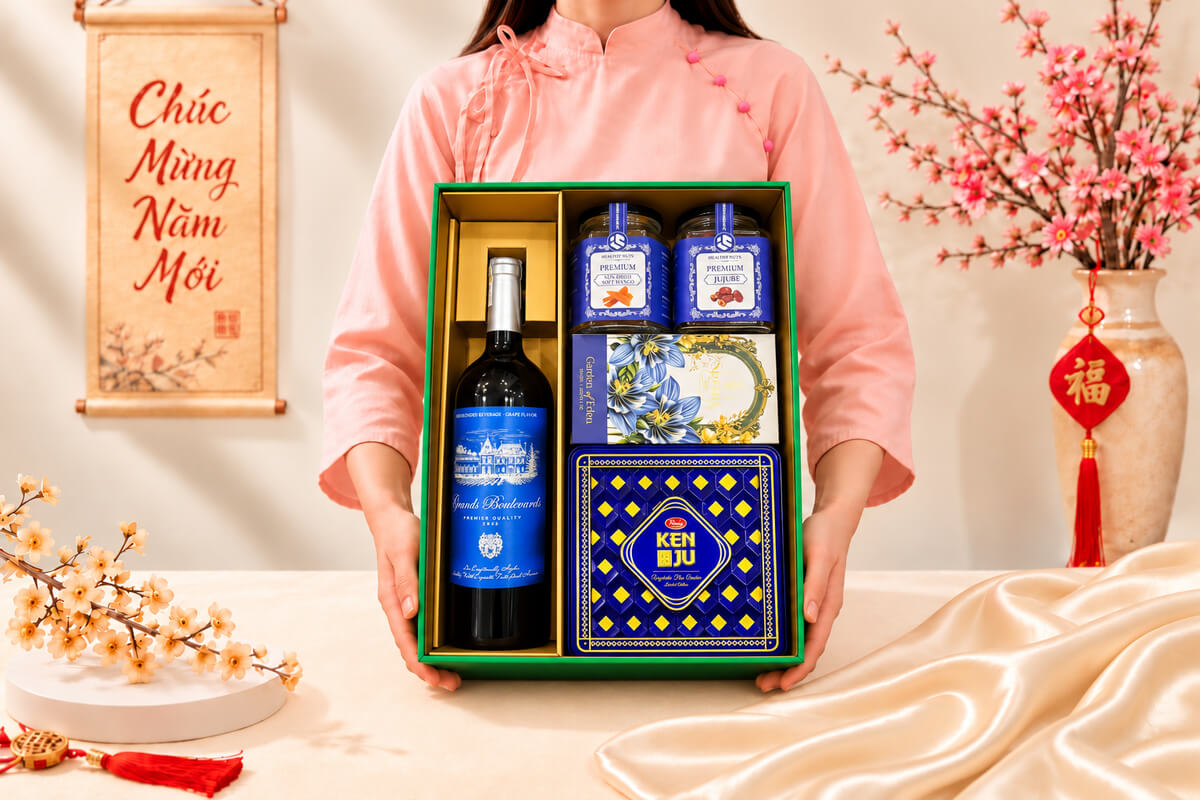 Hộp Quà Tết Lộc Biếc Nghinh Xuân HQT2774