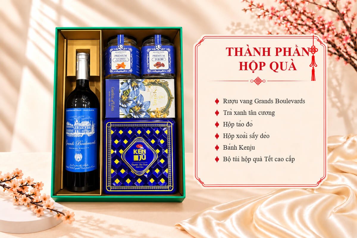 Hộp Quà Tết Lộc Biếc Nghinh Xuân HQT2774