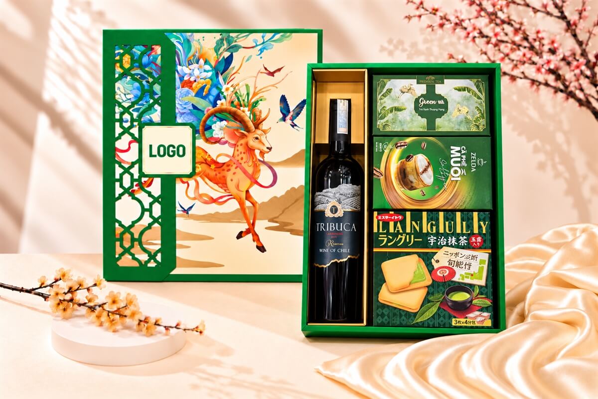 Hộp Quà Tết Lộc Biếc Nghinh Xuân HQT2775