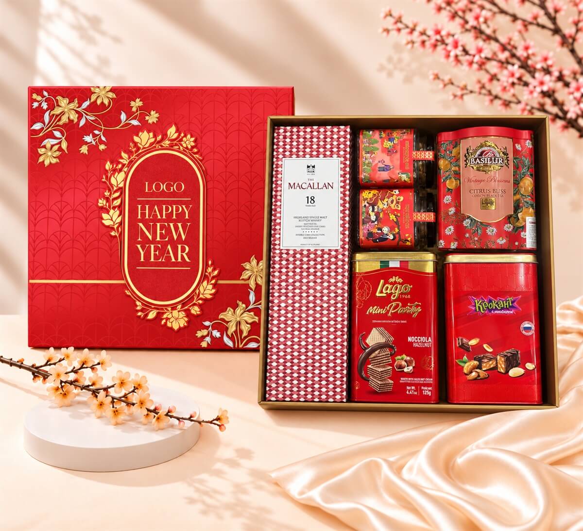 Hộp Quà Tết Happy New Year HQT2779
