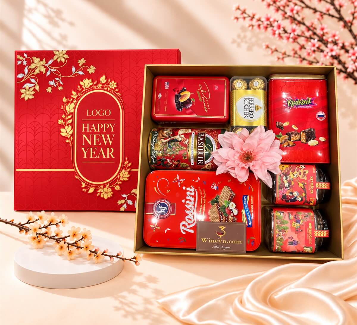 Hộp Quà Tết Happy New Year HQT2784