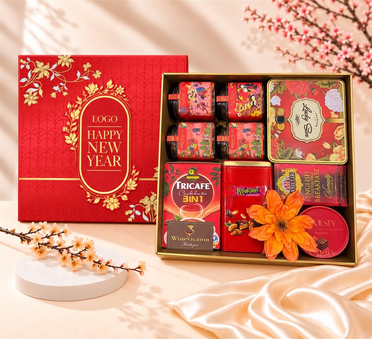 Hộp Quà Tết Happy New Year HQT2786