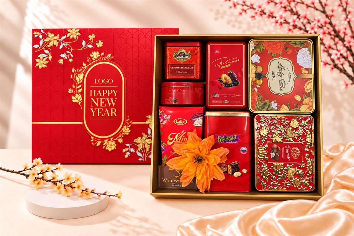 Hộp Quà Tết Happy New Year HQT2787